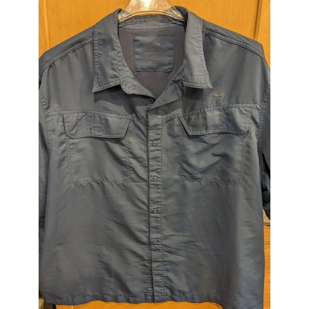 Hurley Short‎ Sleeve Button Up Shirt Mens  Large Grey 60/40
